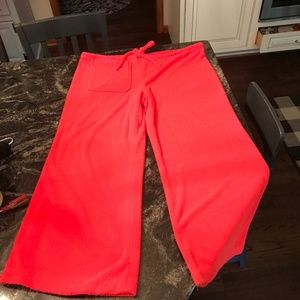 Vintage 1960’s bright red terry cloth lounge pants
